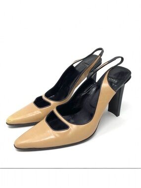 CASADEI retrp slingbacks heels, made in Italy, size 10B